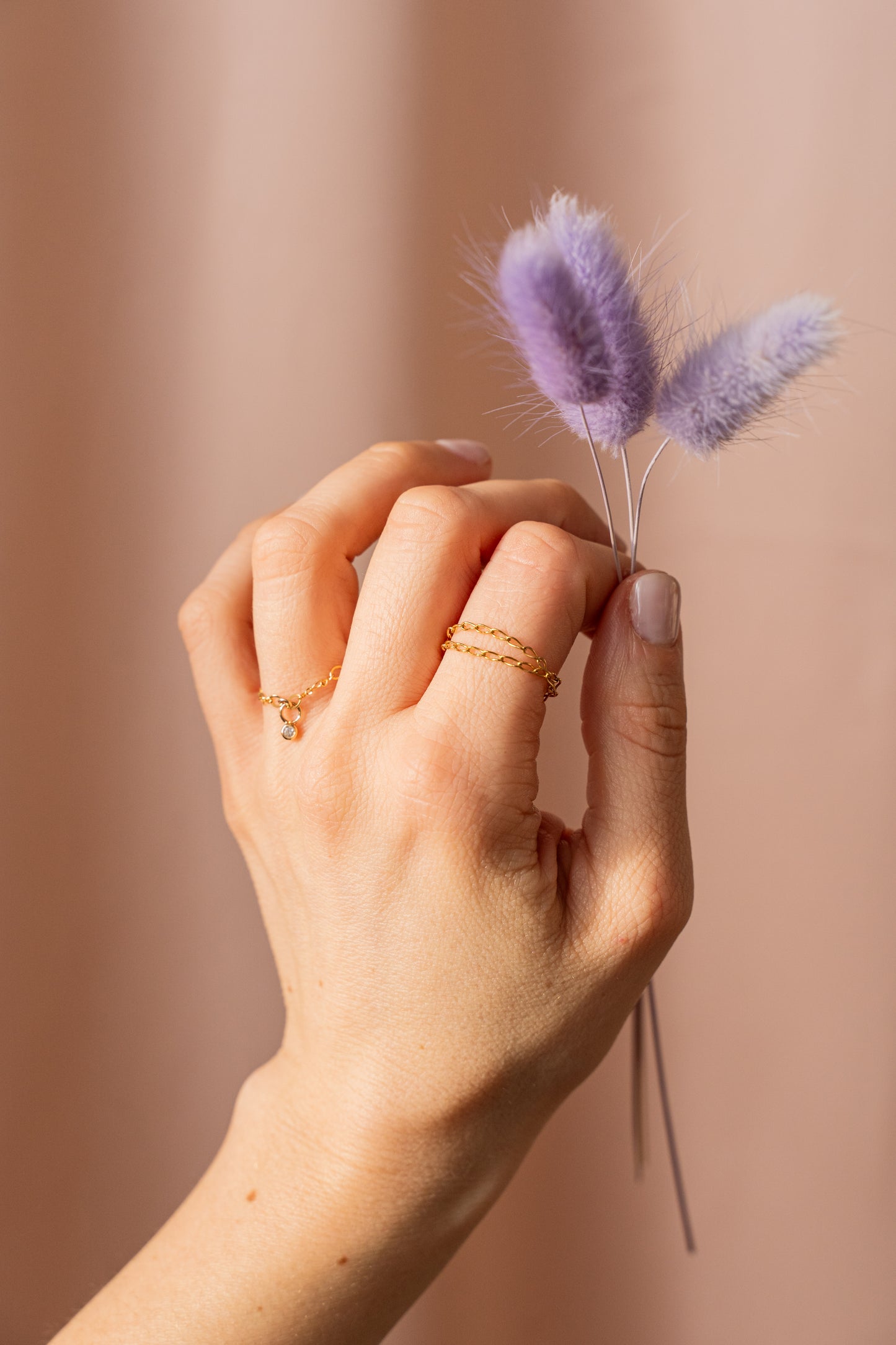 Bague chaîne minimaliste