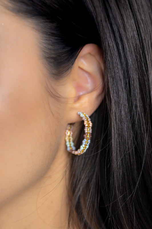 Boucles Créoles - pastel