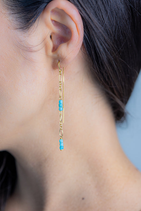 Chaînes pierres turquoises